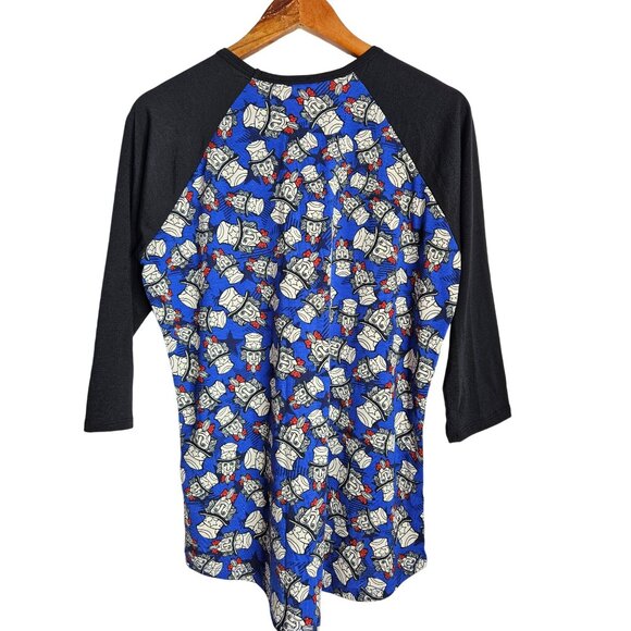 2/$35-LuLaRoe Randy Raglan 3/4 Sleeve T Shirt Size M Uncle Sam Design Patriotic - Picture 3 of 10